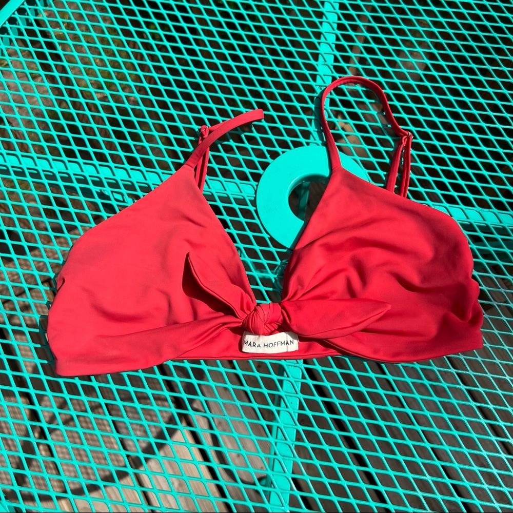 Mara Hoffman Carla Tie-Front Triangle Bikini Top